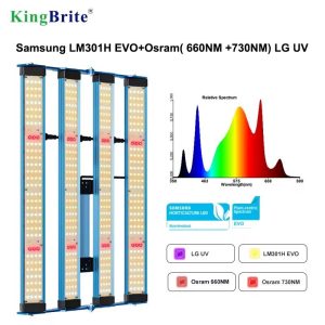 LED Фитосветильник для растений Kingbrite P55 240w LM301Н EVO+Osram 660/730nm+Meanwell driver